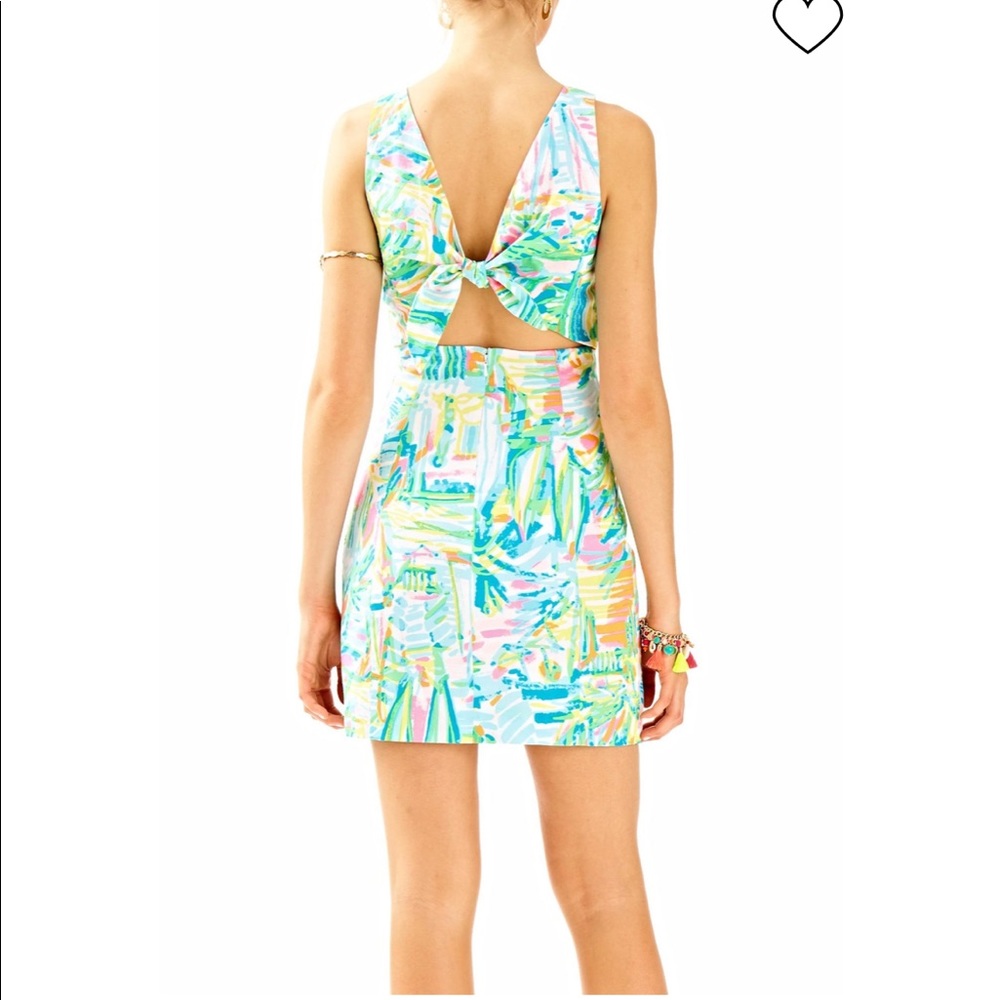 Lilly Pulitzer Courtney Dress - sea salt & sun pattern sundress w/ open tie back